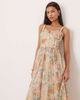 Lace & Beads Lace & Beads tulle corset midi dress in soft brown floral - 4