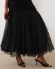 Lace & Beads Lace & Beads tulle square neck fishtail maxi dress in black - 3