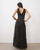 Lace & Beads Lace & Beads tulle velvet trim sleeveless plunge neck tiered maxi dress in black polka dot-Multi - 4