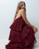 Lace & Beads Petite Lace & Beads Petite tulle halter neck tiered maxi dress in burgundy - 2