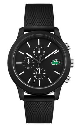 Lacoste Lacoste 12.12 Chronograph Silicone Band Watch, 44mm