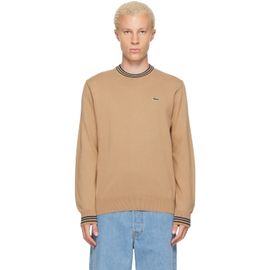 Lacoste Lacoste Beige Striped Cotton Jersey Sweater