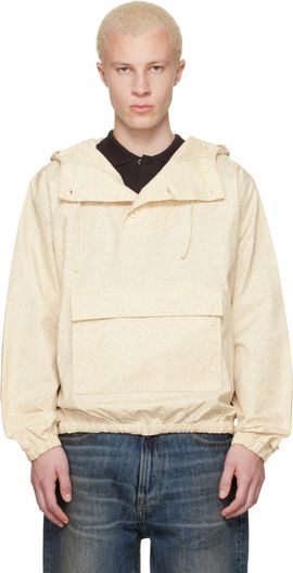 Lacoste Lacoste Beige Water-Repellent Printed Jacket