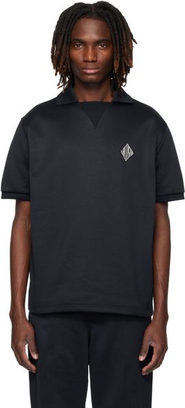 Lacoste Lacoste Black Loose Fit Badge Accent Fleece Polo