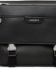 Lacoste Lacoste Black Ossian Flap Close Leather Satchel Bag - 1