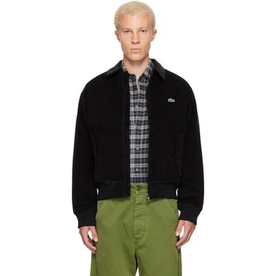 Lacoste Lacoste Black Padded Corduroy Bomber Jacket