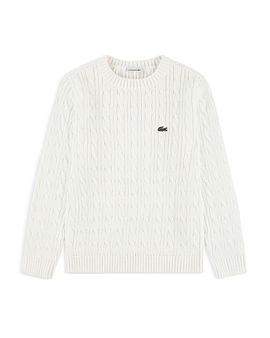 Lacoste Lacoste Boys' Cable Knit Crewneck Sweater
