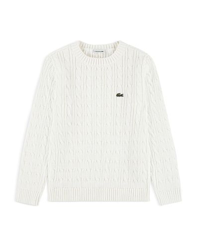 Lacoste Lacoste Boys' Cable Knit Crewneck Sweater