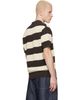 Lacoste Lacoste Brown & Off-White Striped Sweater Polo - 3