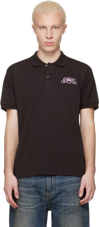 Lacoste Lacoste Brown Classic Fit Graphic Branding Polo