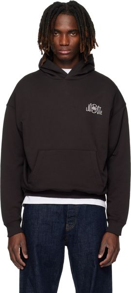 Lacoste Lacoste Brown Multi Print Fleece Hoodie