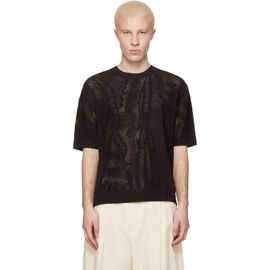 Lacoste Lacoste Brown Relaxed Fit Short Sleeved Sweater Top