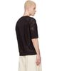 Lacoste Lacoste Brown Relaxed Fit Short Sleeved Sweater Top - 3