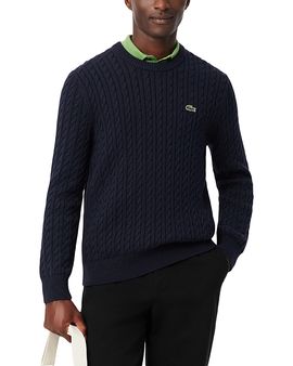 Lacoste Lacoste Cable Knit Cotton Sweater