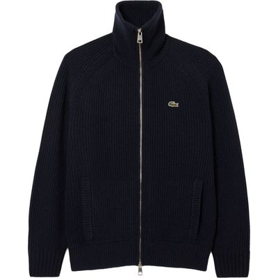 Lacoste Lacoste Classic Fit Wool Rib Zip Cardigan
