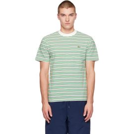 Lacoste Lacoste Green Striped Cotton T-shirt