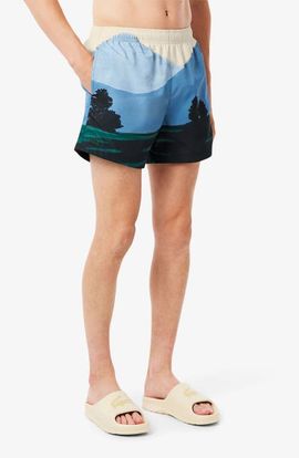 Lacoste Lacoste Landscape Print Swim Trunks