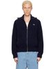 Lacoste Lacoste Navy Wool High Neck Zipped Sweater - 1