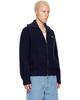 Lacoste Lacoste Navy Wool High Neck Zipped Sweater - 2