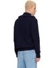 Lacoste Lacoste Navy Wool High Neck Zipped Sweater - 3