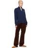 Lacoste Lacoste Navy Zipped High Neck Cotton Sweater - 4