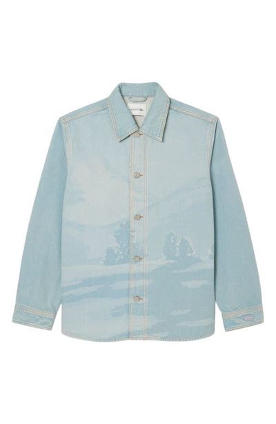 Lacoste Lacoste Oversize Button-Up Denim Shirt