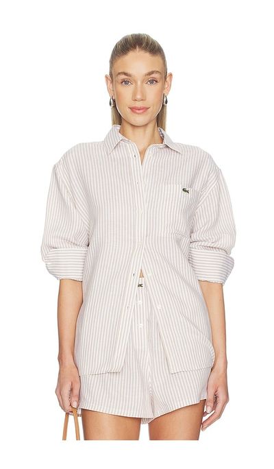 Lacoste Lacoste Oversized Fit Toile Shirt