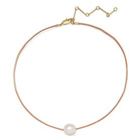 Lady Grey Lady Grey Freshwater Pearl Leather Cord Necklace