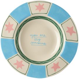 Laetitia Rouget Laetitia Rouget Blue & White 'You Are My Sunshine' Dinner Plate
