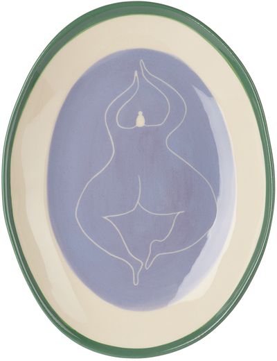 Laetitia Rouget Laetitia Rouget Purple 'Just Chilling' Oval Plate