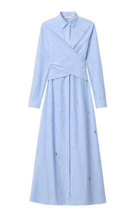 Lafayette 148 Lafayette 148 Embroidered Cotton Shirt Dress