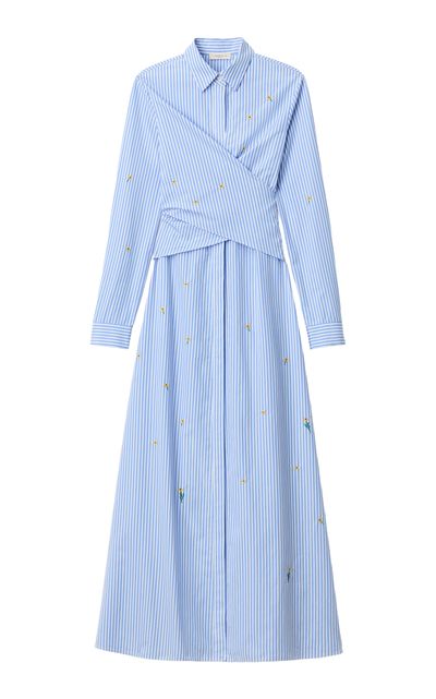 Lafayette 148 Lafayette 148 Embroidered Cotton Shirt Dress