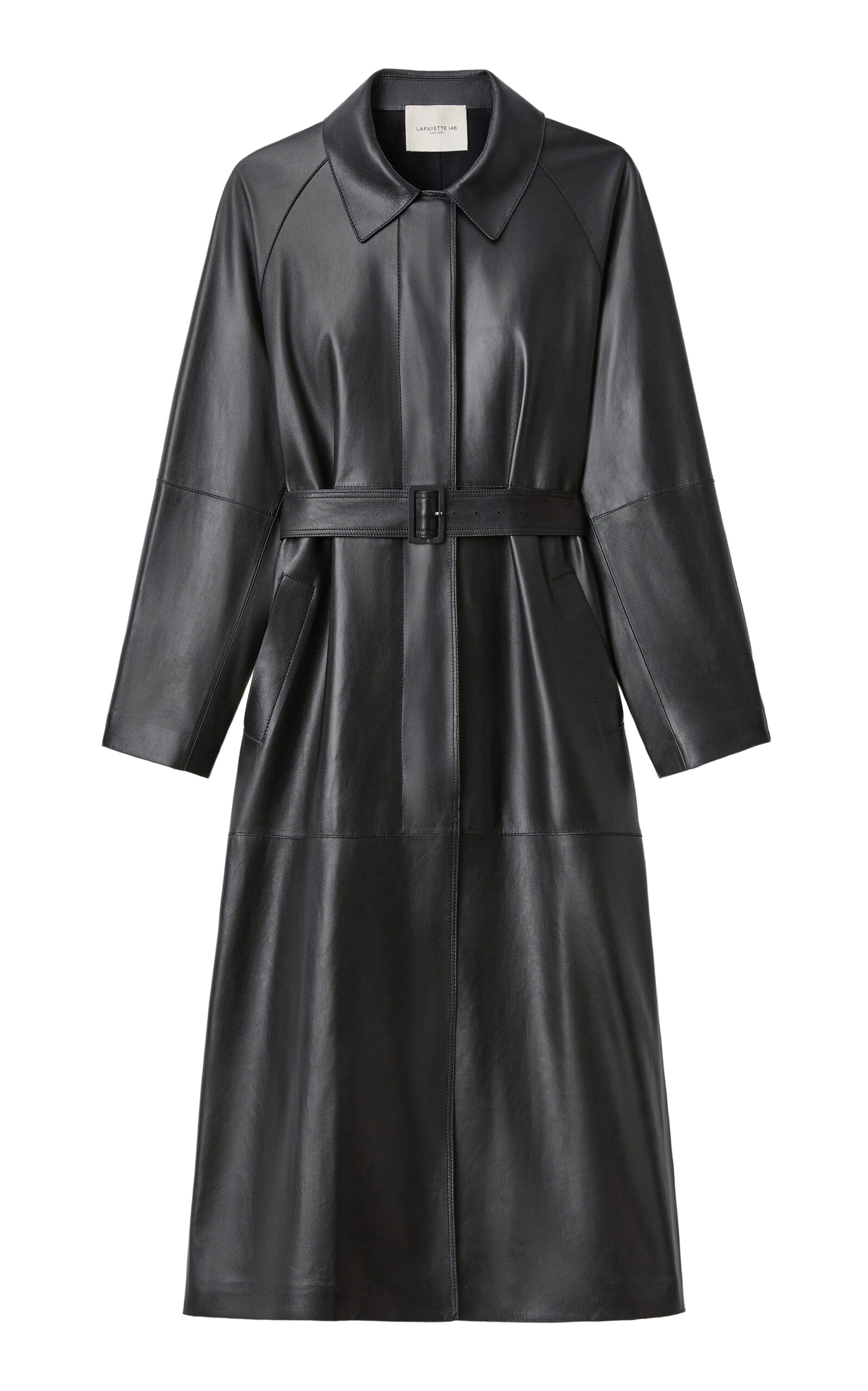 Lafayette 148 Lafayette 148 Oversized Belted Leather Trench Coat