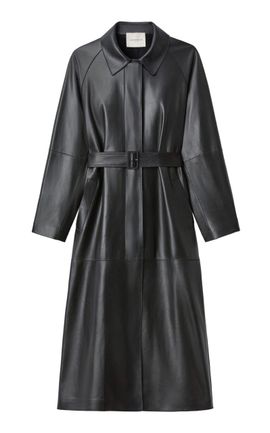 Lafayette 148 Lafayette 148 Oversized Belted Leather Trench Coat