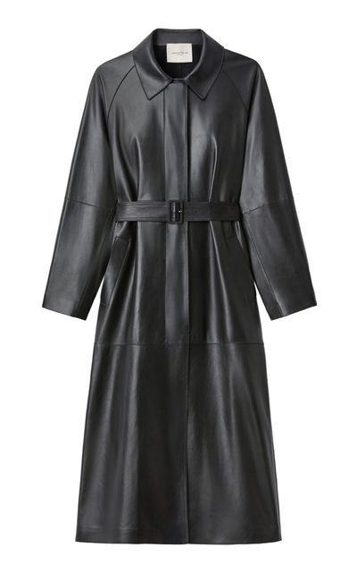 Lafayette 148 Lafayette 148 Oversized Belted Leather Trench Coat