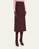 Lafayette 148 New York A-Line Stretch Wool Midi Skirt - 4
