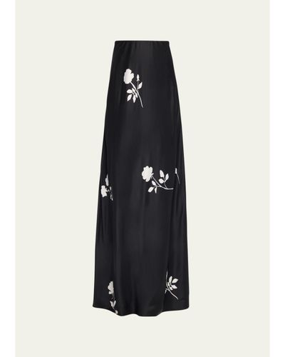 Lafayette 148 New York Bias-Cut Floral Maxi Skirt