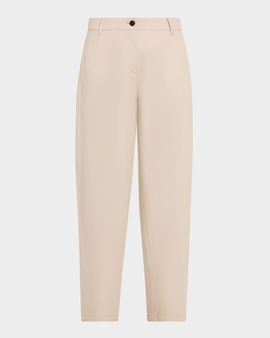 Lafayette 148 New York Chrystie Cropped Twill Barrel-Leg Pants