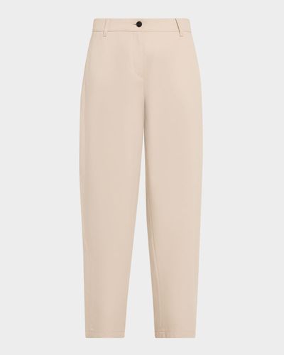 Lafayette 148 New York Chrystie Cropped Twill Barrel-Leg Pants
