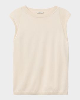 Lafayette 148 New York Crewneck Cotton-Silk Shell