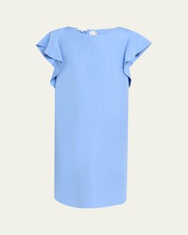Lafayette 148 New York Flutter Silk-Linen Mini Dress