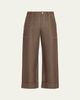 Lafayette 148 New York Highline Cuffed Linen-Cotton Ankle Pants - 1