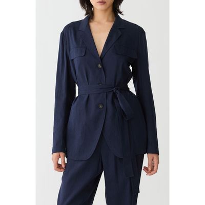 Lafayette 148 New York Lafayette 148 New York Belted Linen Blend Jacket