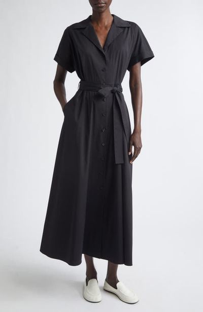 Lafayette 148 New York Lafayette 148 New York Belted Stretch Cotton Blend Shirtdress