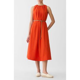 Lafayette 148 New York Lafayette 148 New York Belted Technical Taffeta Midi Dress
