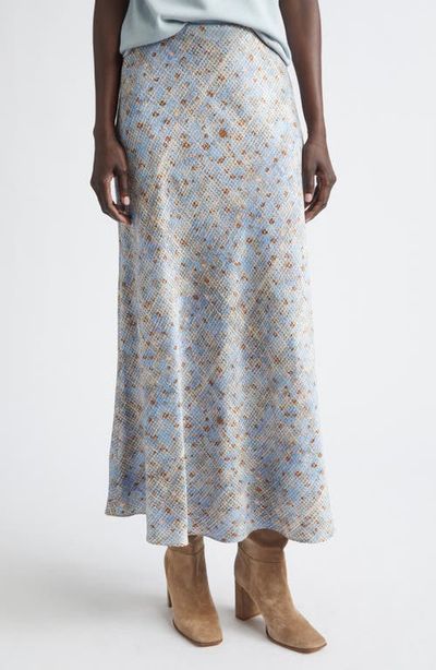 Lafayette 148 New York Lafayette 148 New York Bias Cut Stretch Silk A-Line Maxi Skirt
