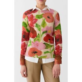 Lafayette 148 New York Lafayette 148 New York Blossom Print Cashmere Sweater