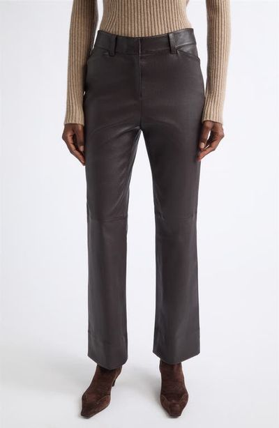 Lafayette 148 New York Lafayette 148 New York Bond Leather Flare Leg Pants