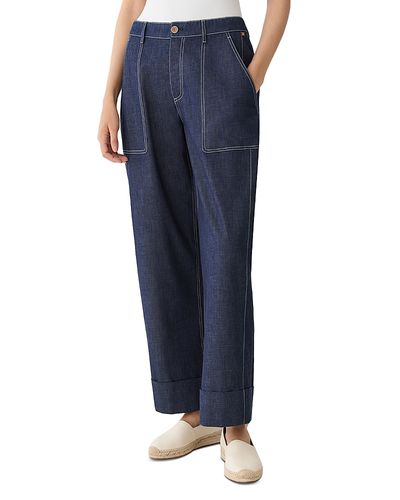 Lafayette 148 New York Lafayette 148 New York Chambray Highline Straight Ankle Pants