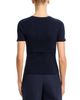 Lafayette 148 New York Lafayette 148 New York Crewneck Ribbed Short Sleeve Sweater - 3